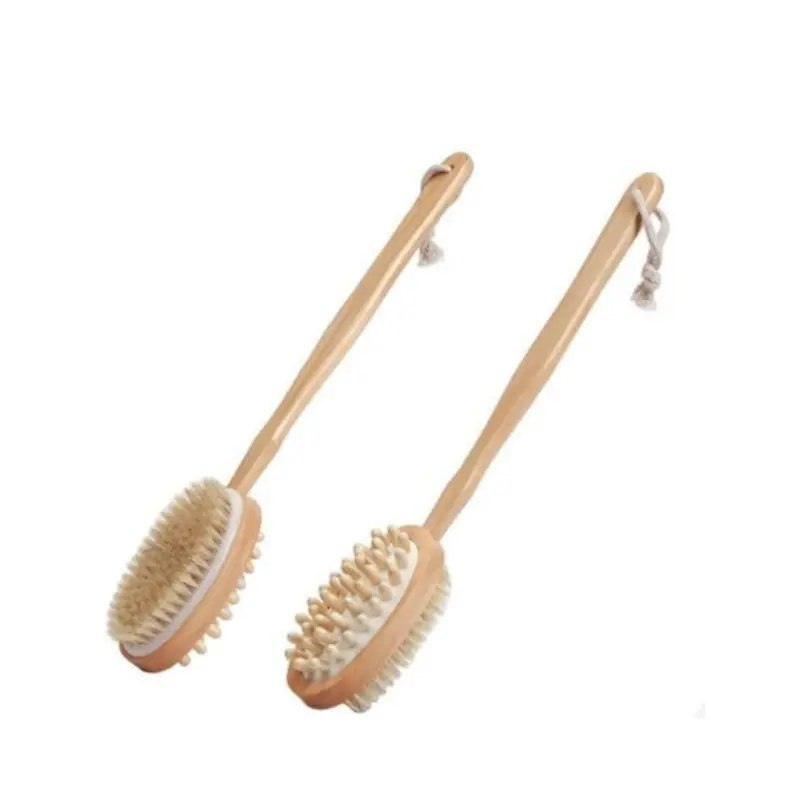 Brosse de douche en bois double face 