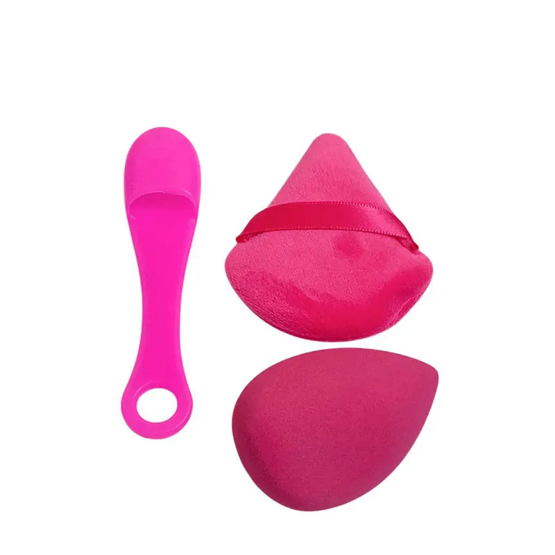 Kit 2 Éponges de Maquillage + 1 Brosse en Silicone 
