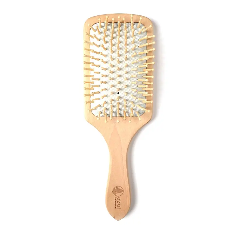 Brosse cheveux en bois carré – Picots en bois 