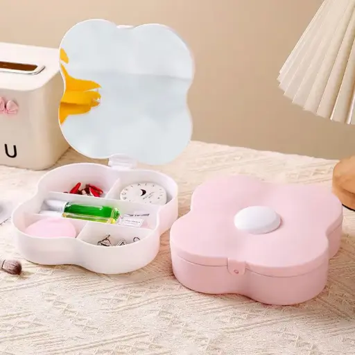 [MR7-6] Porte-bijoux avec miroir et compartiments 