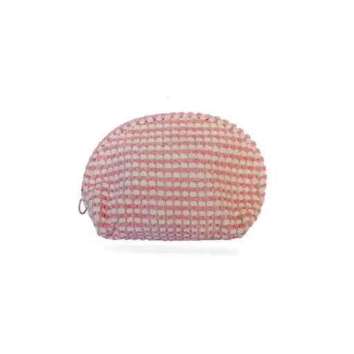 [MUW3-2] Trousse de maquillage Demi-ronde en tissu doux 